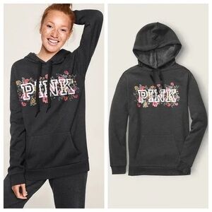 EUC Victoria’s Secret Pink Floral EDL Pullover